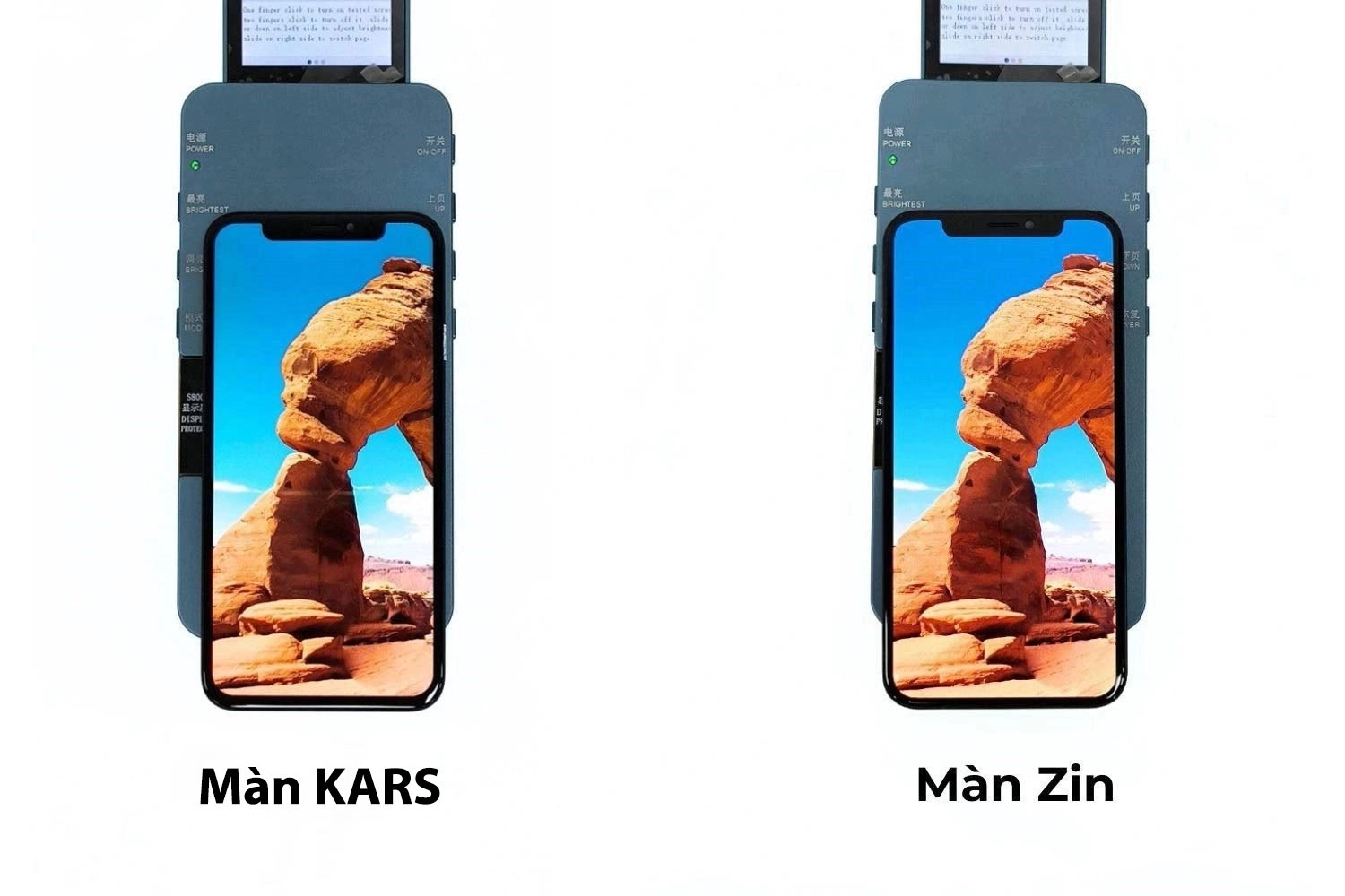 Thay màn hình KARS iPhone 14, So sánh màn hình KARS với màn hình Chính hãng