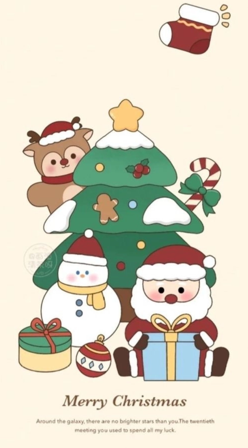 Người tuyết và ông già noel cute