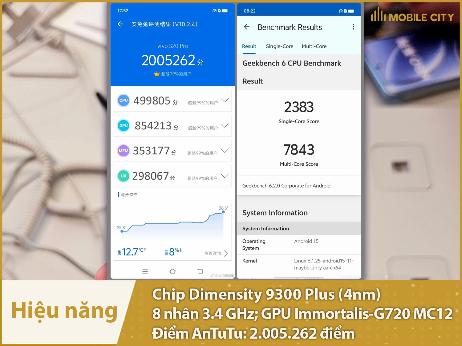 Vivo S20 Pro có hiệu năng siêu mạnh hơn 2 triệu điểm AnTuTu