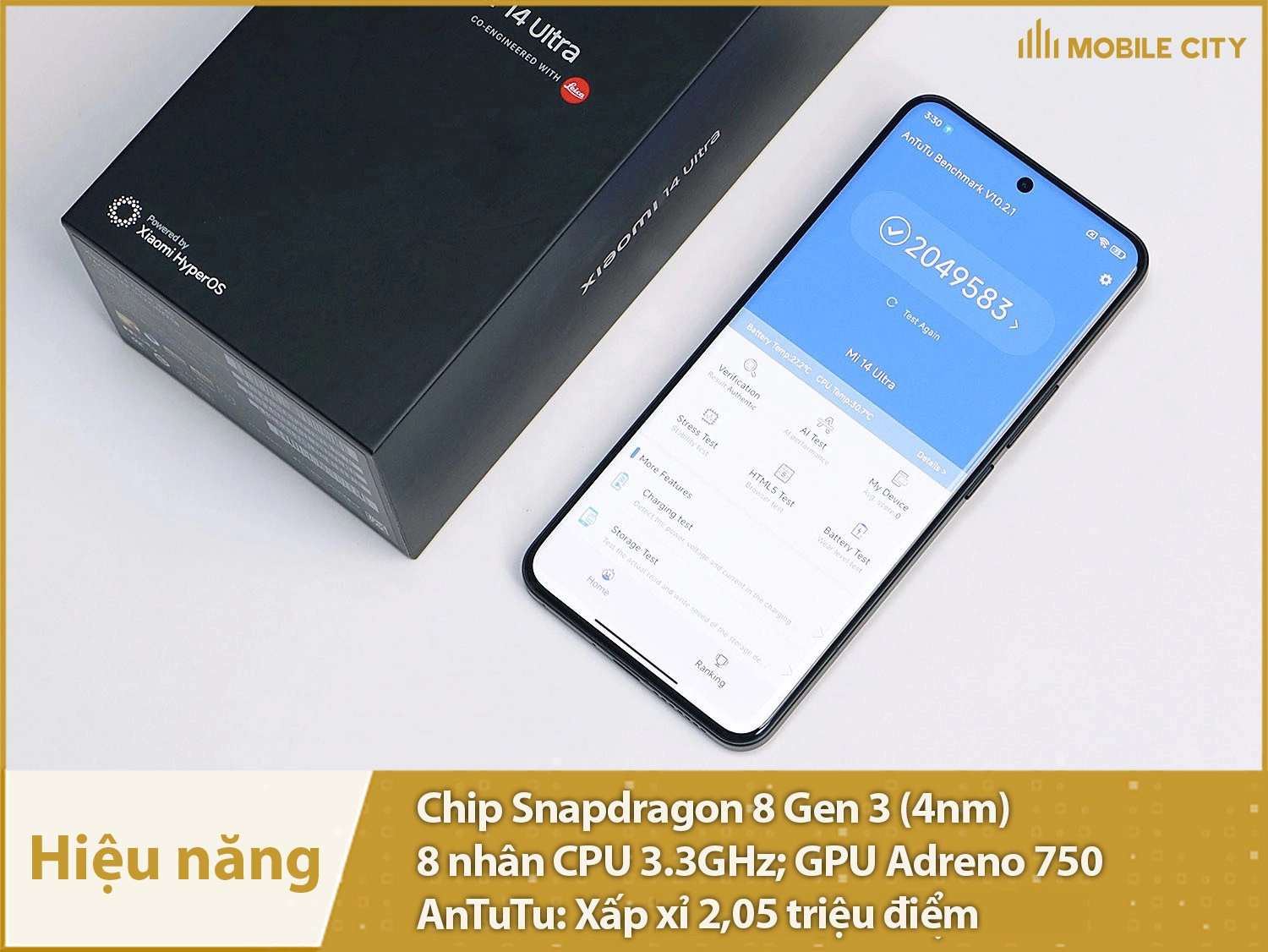 Chip Snapdragon 8 Gen 3 siêu mạnh được trang bị trên Xiaomi 14 Ultra