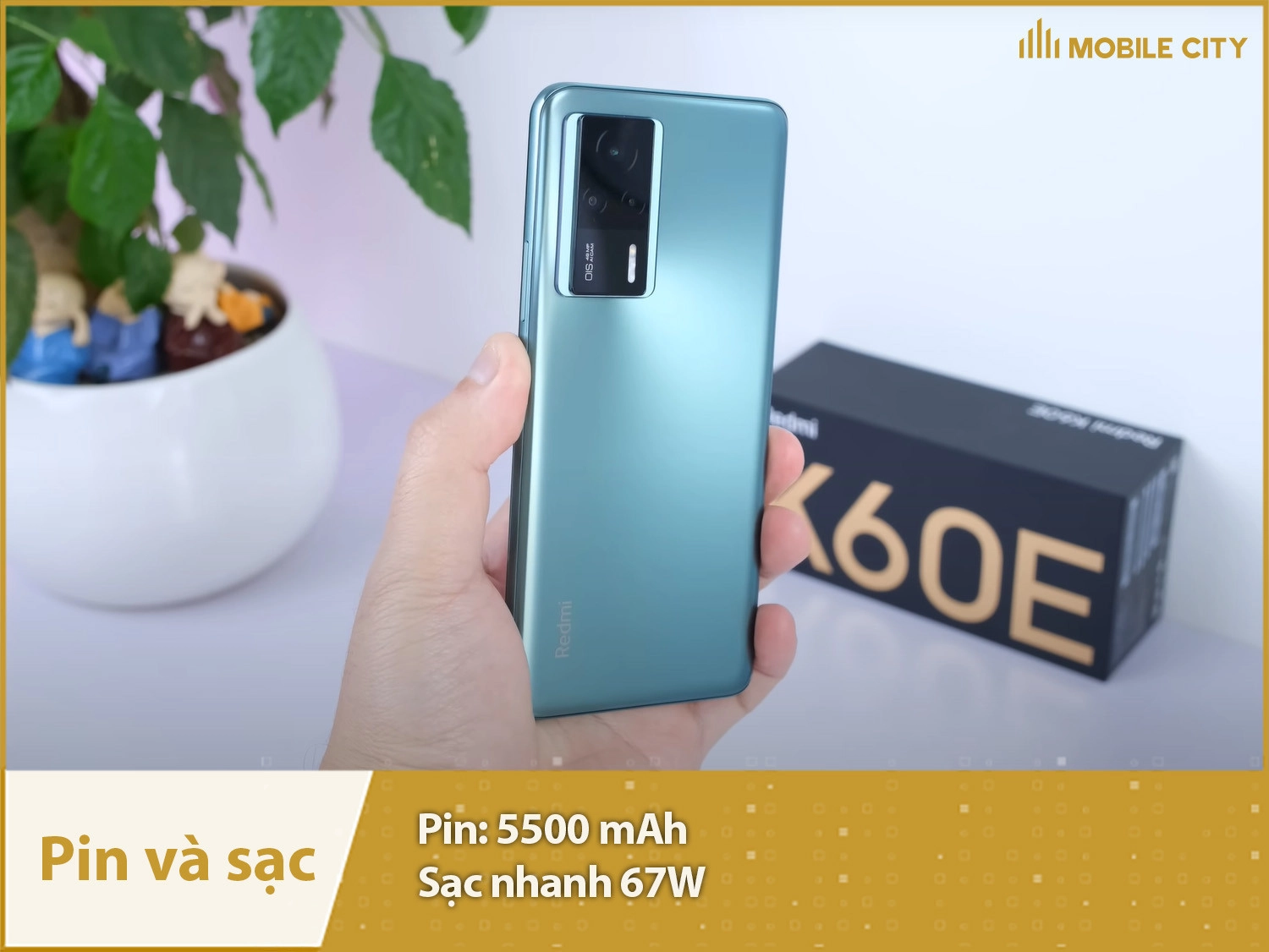 Pin khủng 5500mAh & Sạc nhanh 67W ấn tượng