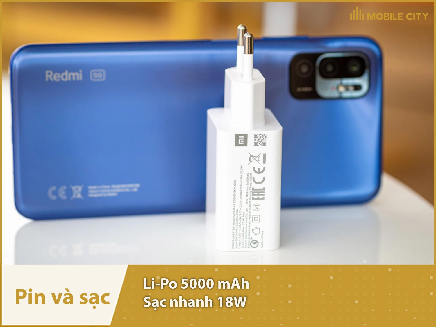 Pin lớn 5000mAh trải nghiệm lâu dài & sạc 18W