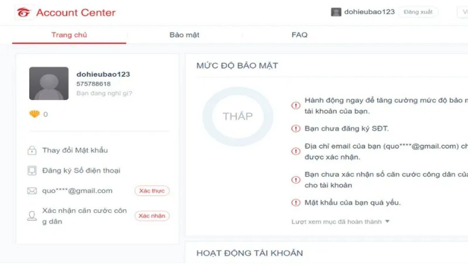 Xác minh thông tin sau khi xóa Gmail cũ