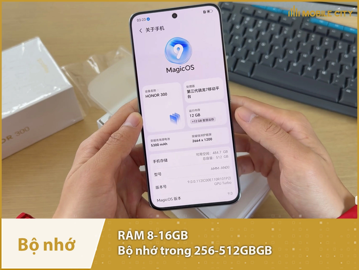 Honor 300 có RAM 8-16GB & Bộ nhớ trong 256-512GB