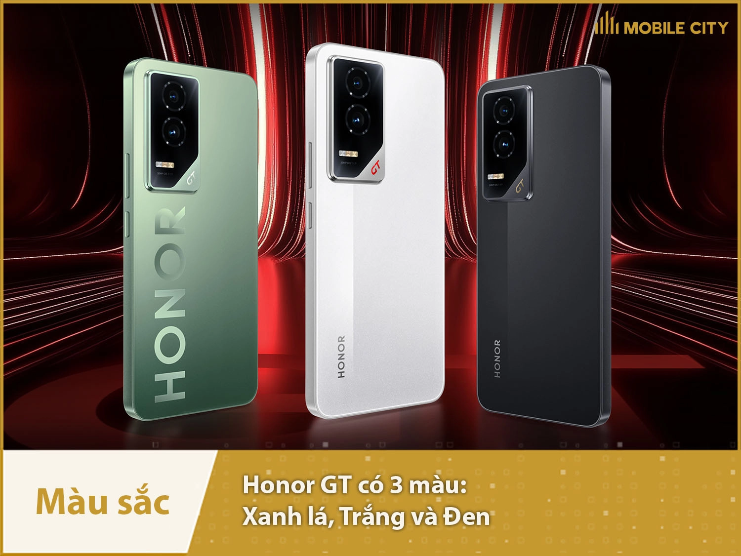 Honor GT có 3 màu: Xanh lá, Trắng và Đen