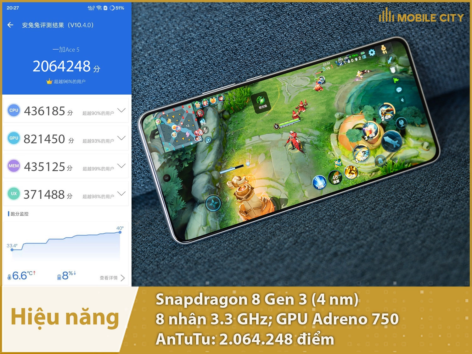 OnePlus Ace 5 có hiệu năng cực mạnh với hơn 2 triệu điểm AnTuTu