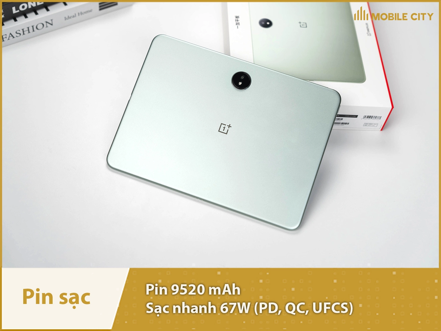 Pin OnePlus Pad 3 dung lượng lớn 9520mAh & Sạc nhanh 67W