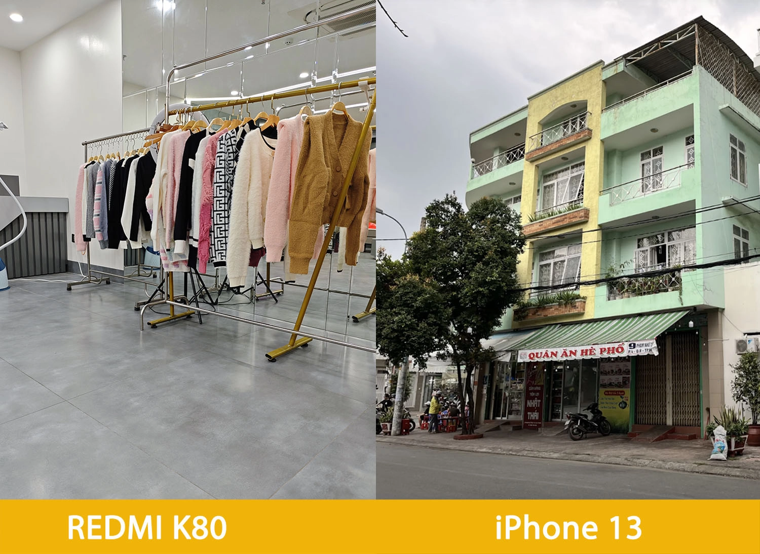 So sánh ảnh REDMI K80 vs iPhone 13 