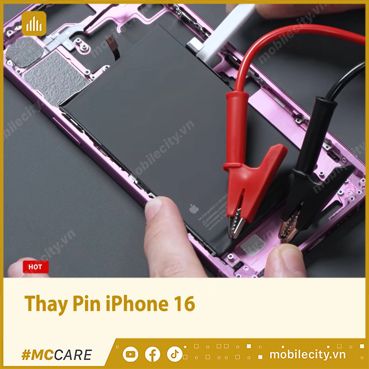 Sửa iPhone 16, thay Pin