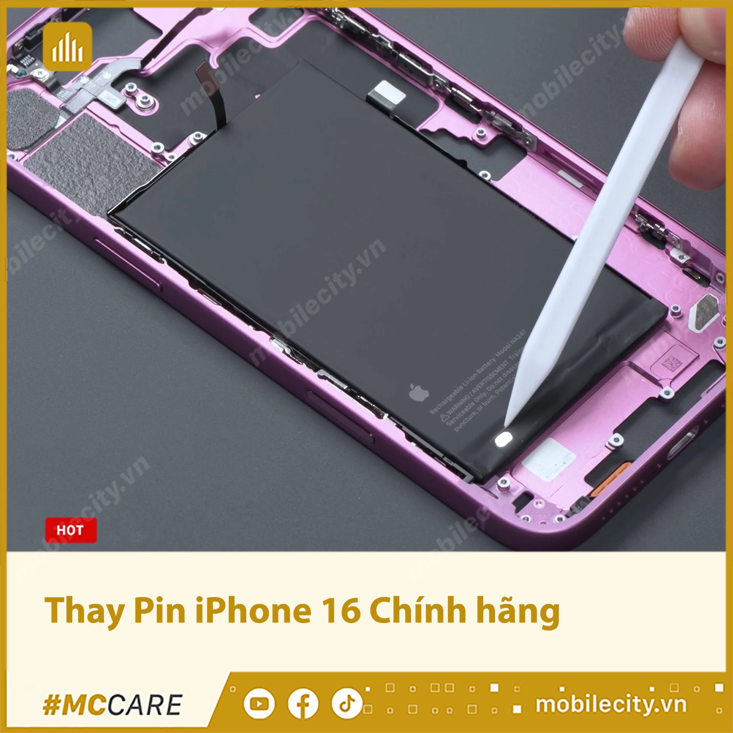 Thay Pin iPhone 16 Chính hãng