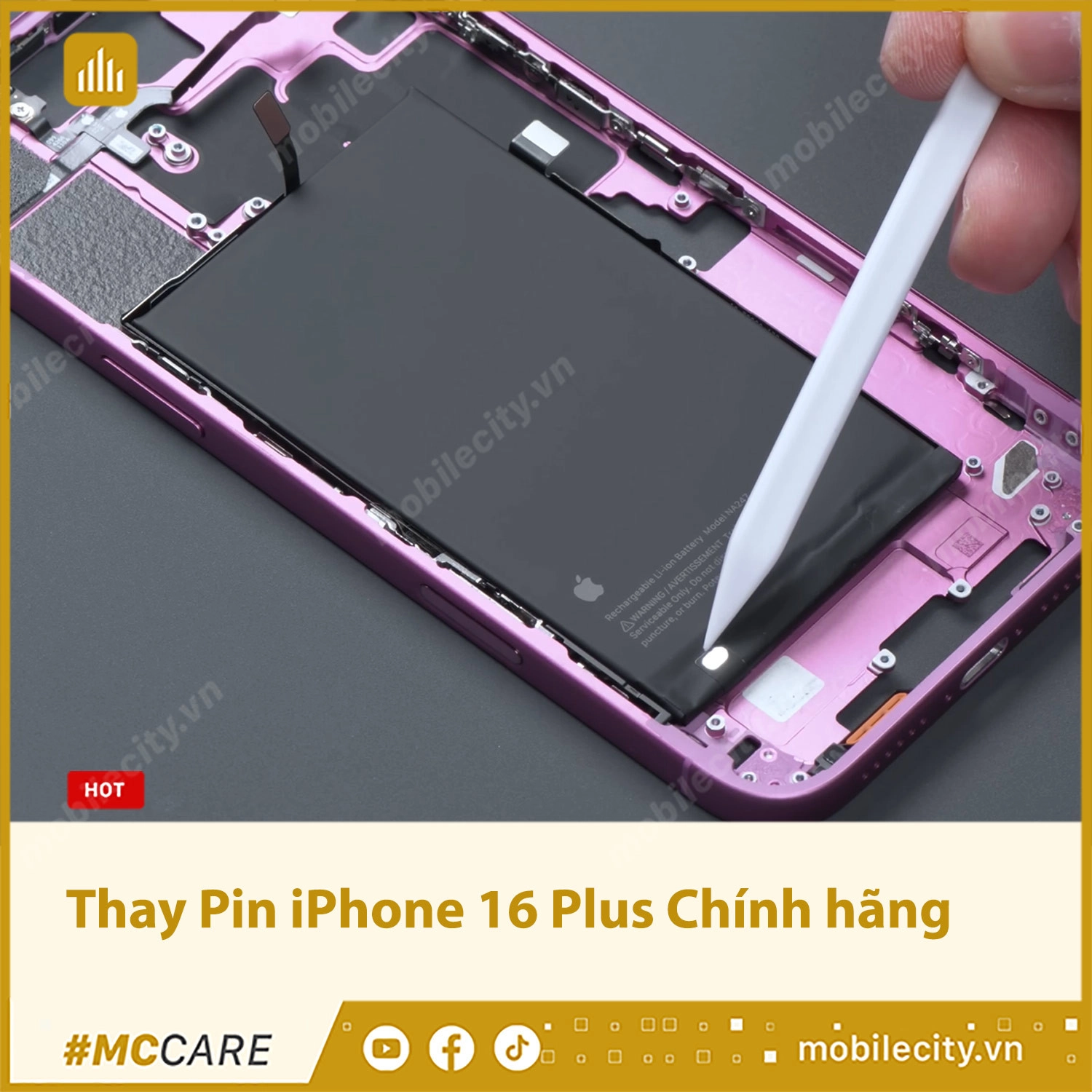 Thay Pin iPhone 16 Plus Chính hãng