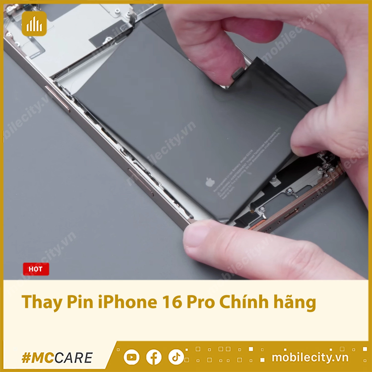 Thay Pin iPhone 16 Pro Chính hãng