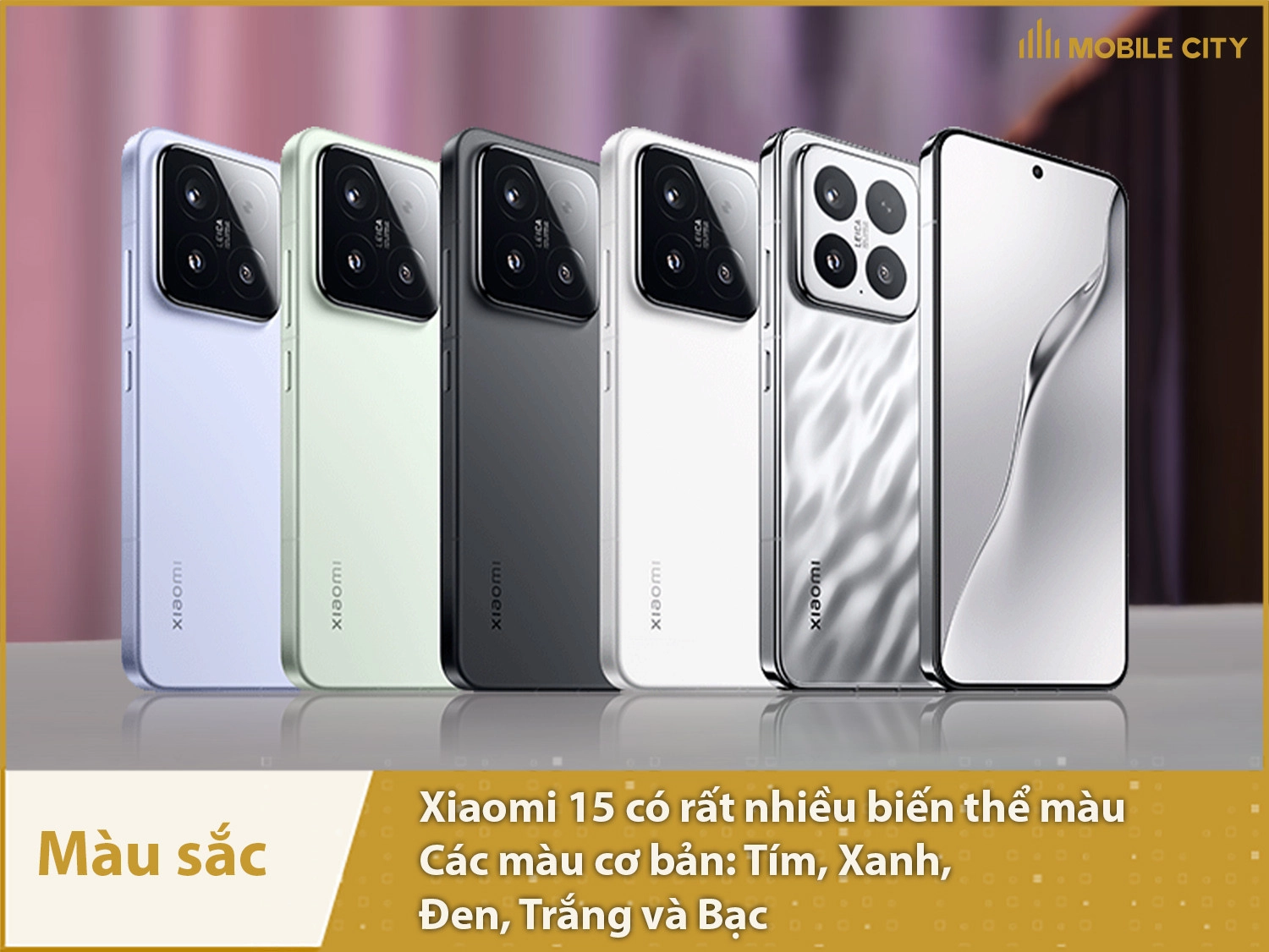 Xiaomi 15 có nhiều màu sắc