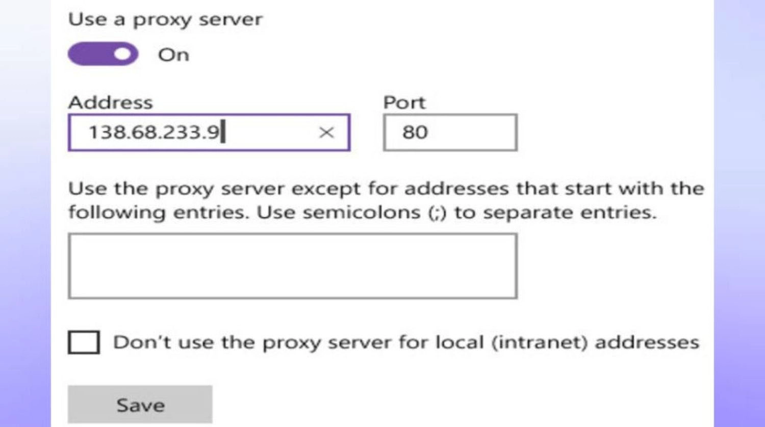 Thiết lập web proxy trong Microsoft Edge