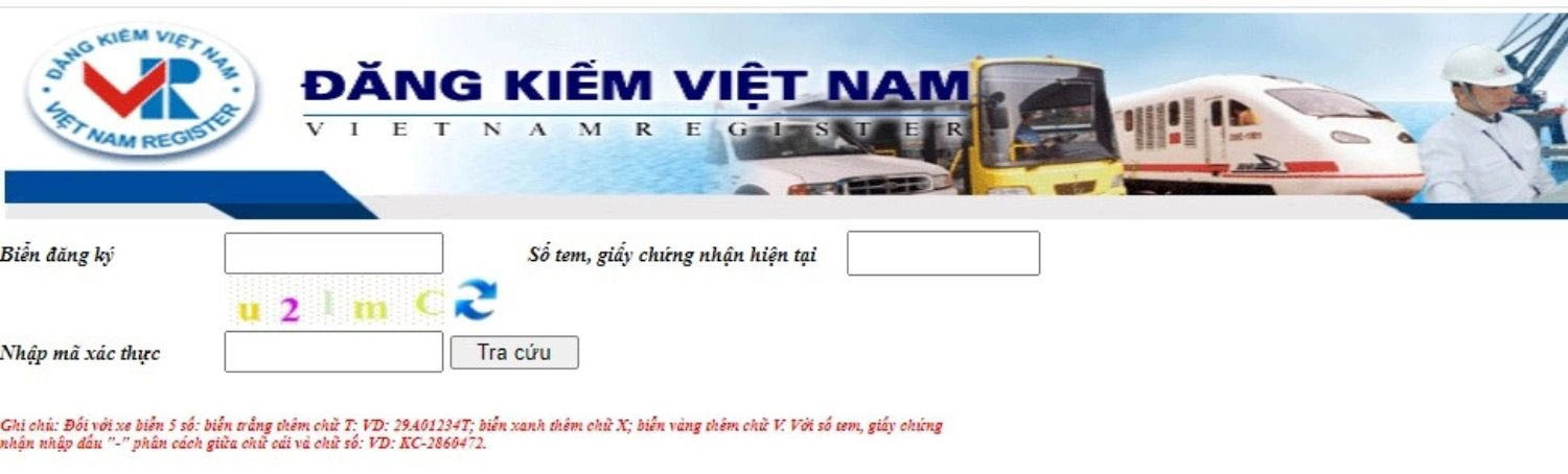 Theo dõi website Cục Đăng kiểm Việt Nam