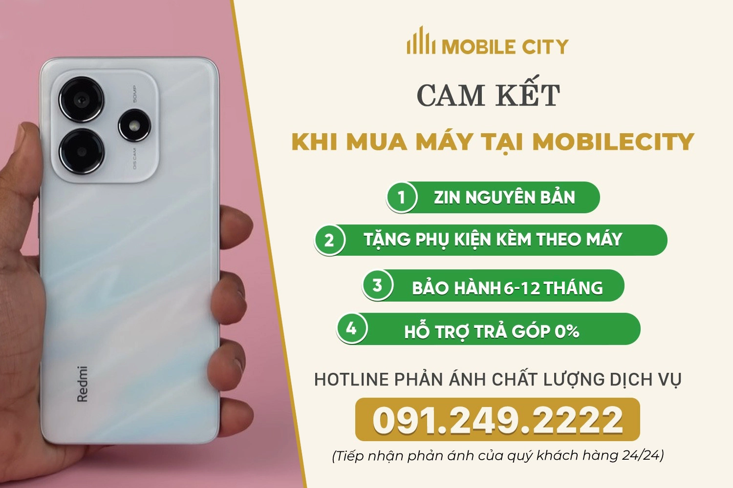 Cam kết mua REDMI Note 14 cũ tại MobileCity