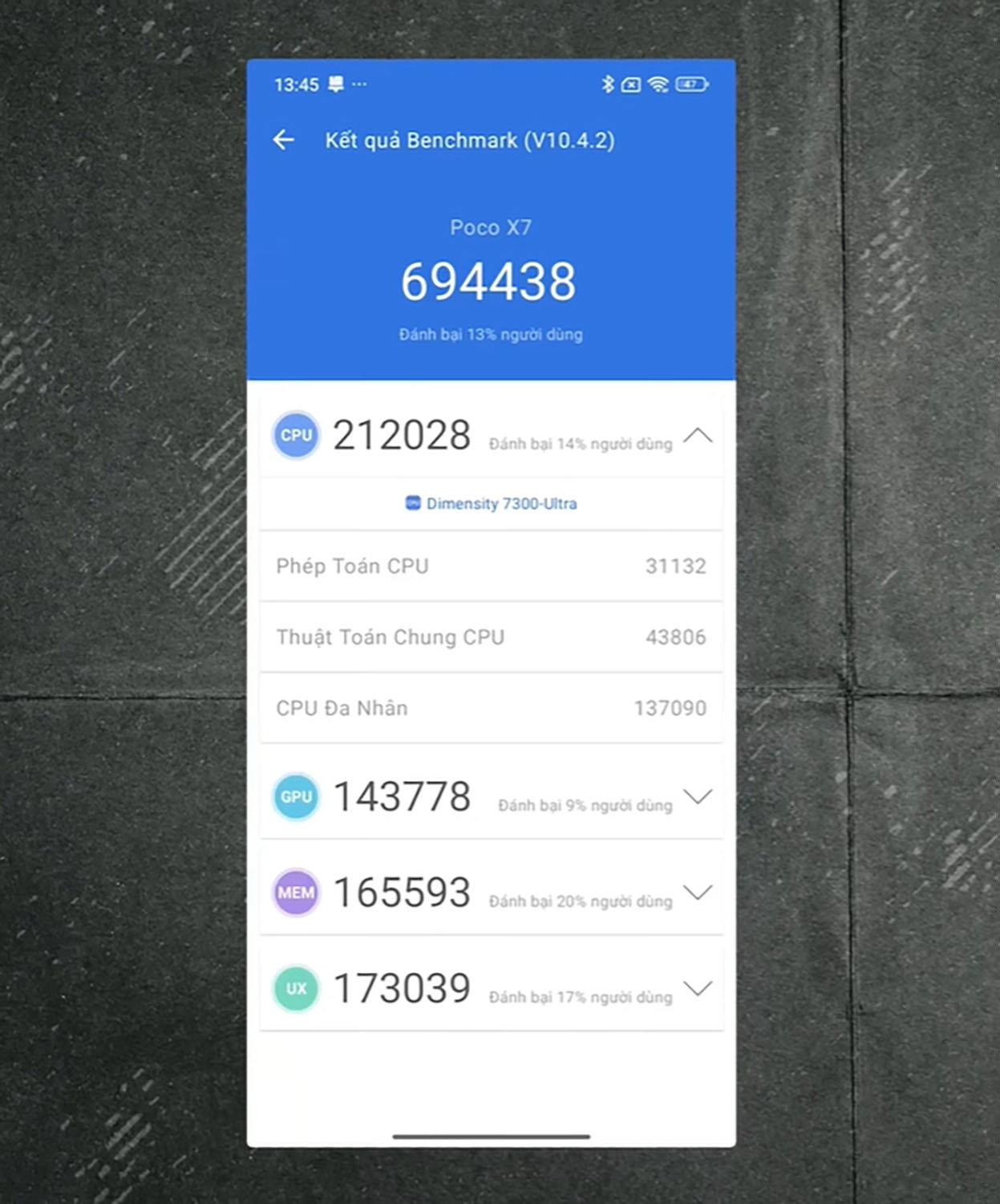 Đánh giá POCO X7: POCO X7 đạt 694.438 điểm AnTuTu