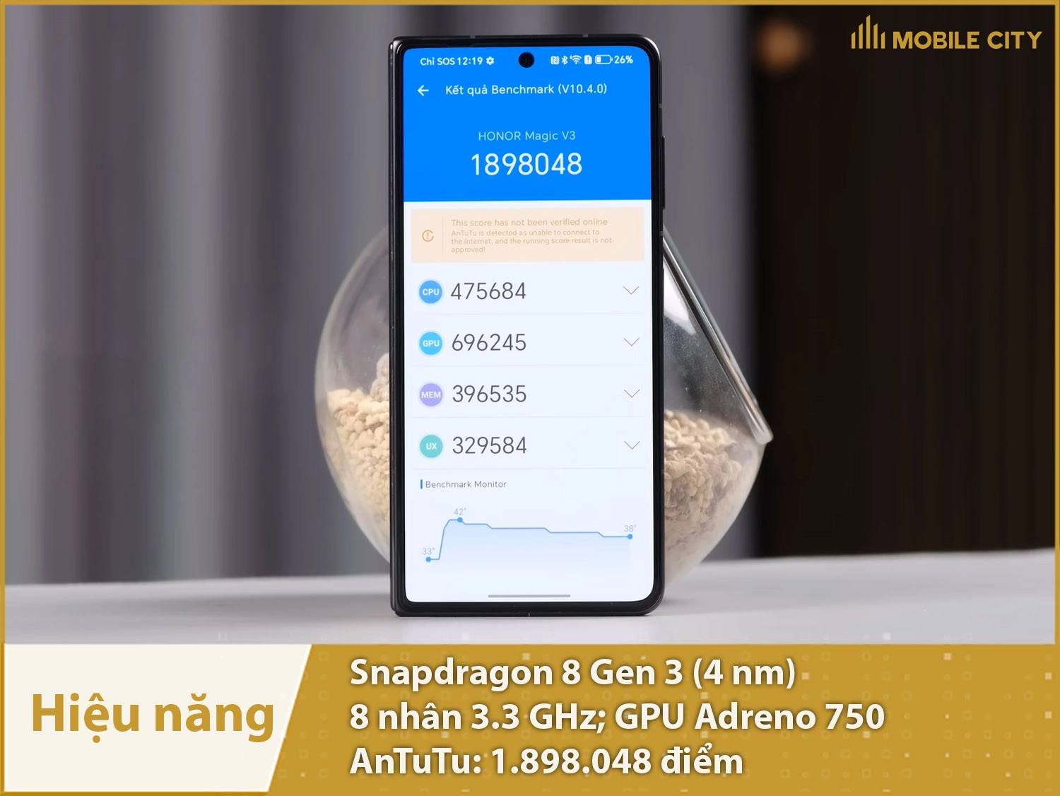 Hiệu năng siêu mạnh mẽ với 1.898.048 điểm AnTuTu