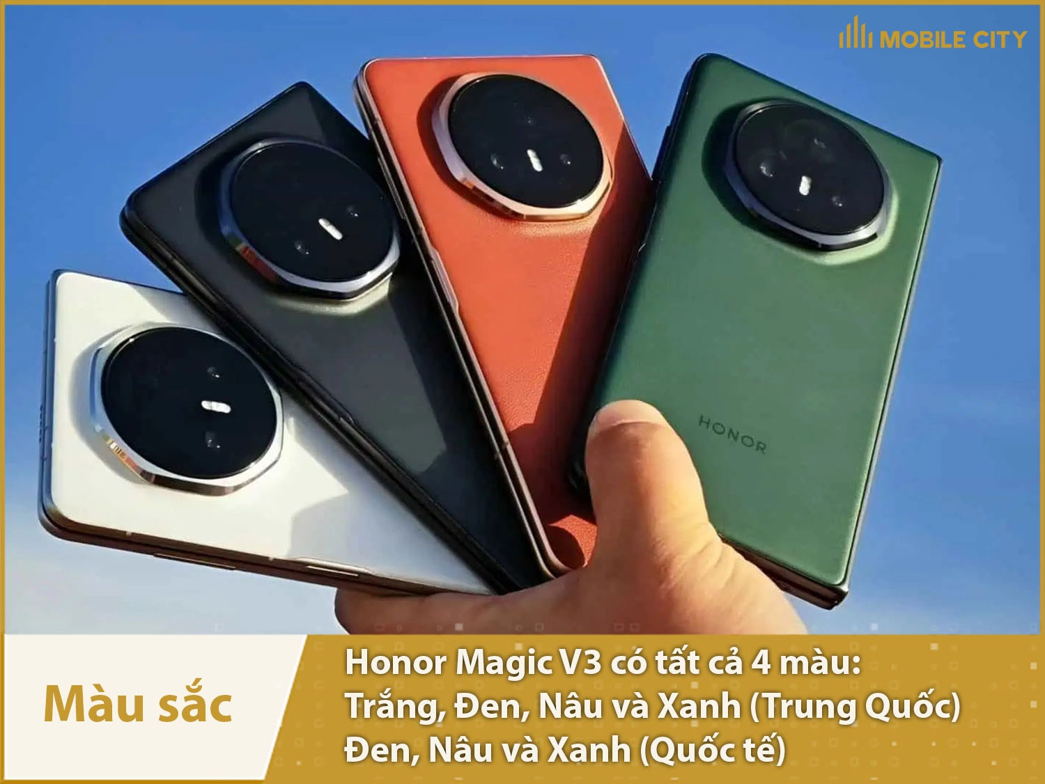 Honor Magic V3 có tất cả 4 màu