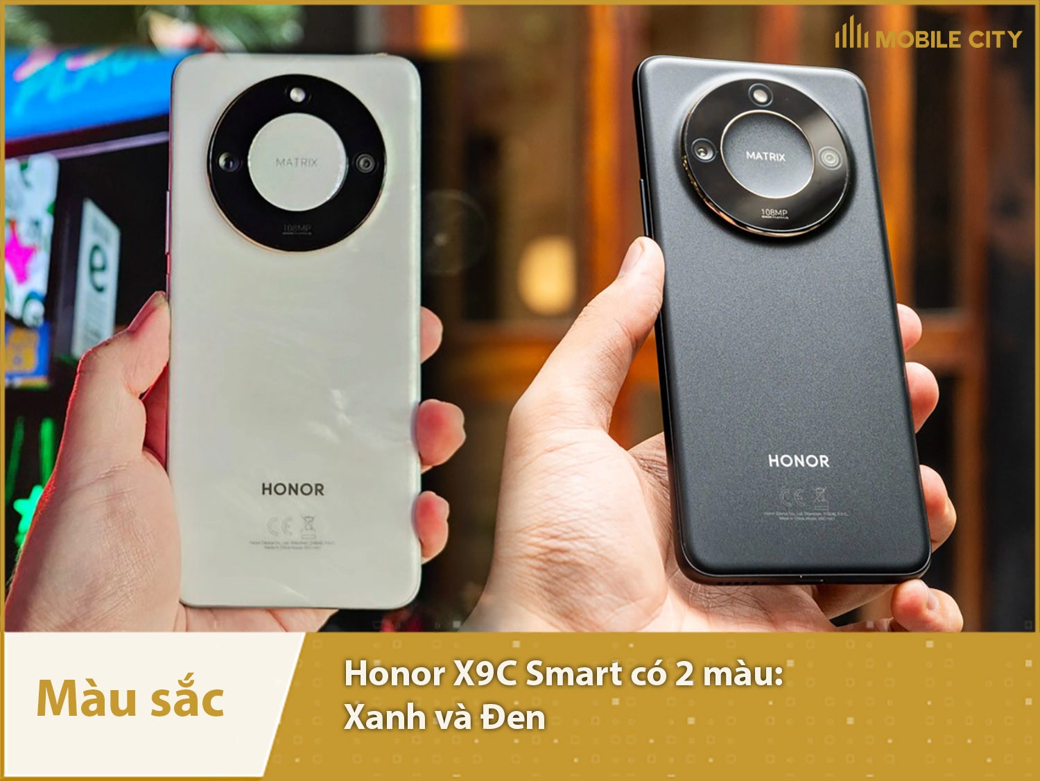 Honor X9C Smart có 2 màu: Xanh và Trắng