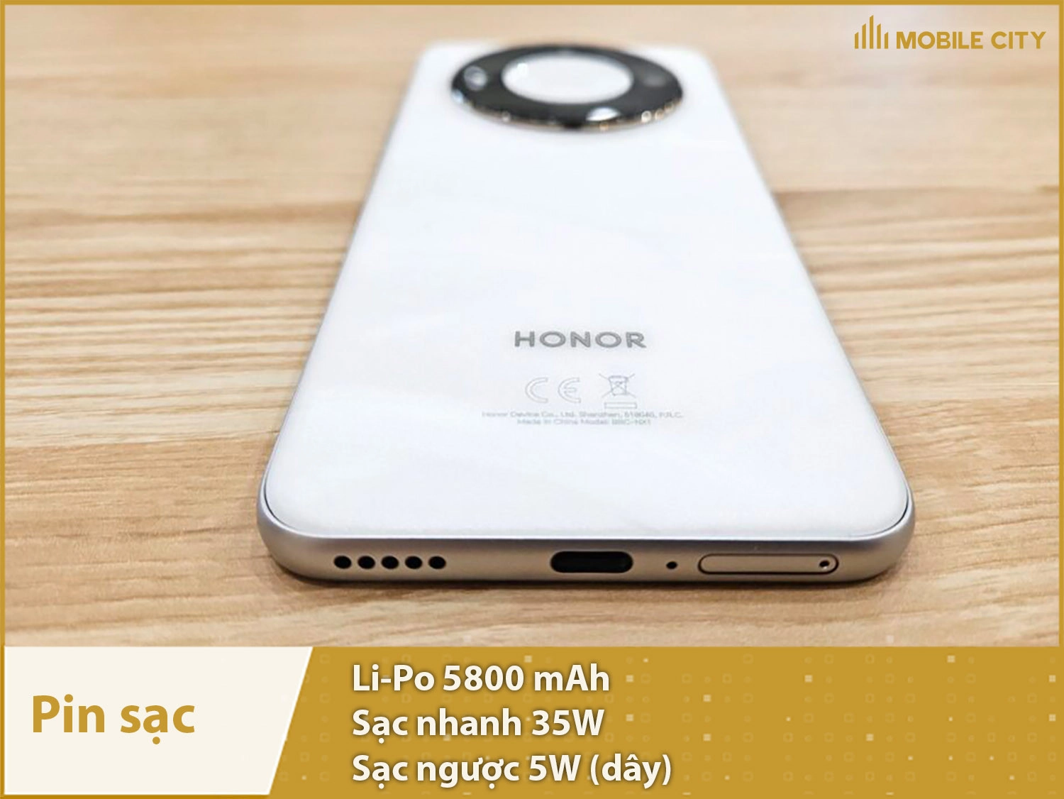 Pin khủng 5800mAh & Sạc 35W, có sạc ngược 5W