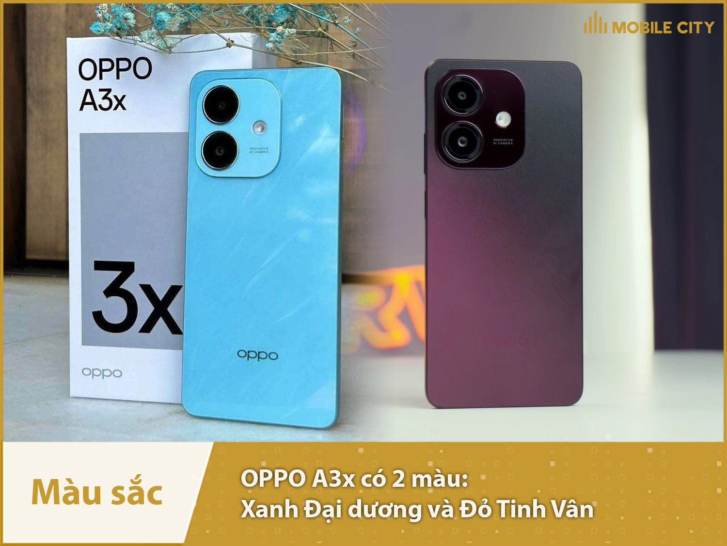 OPPO A3x có 2 màu sắc