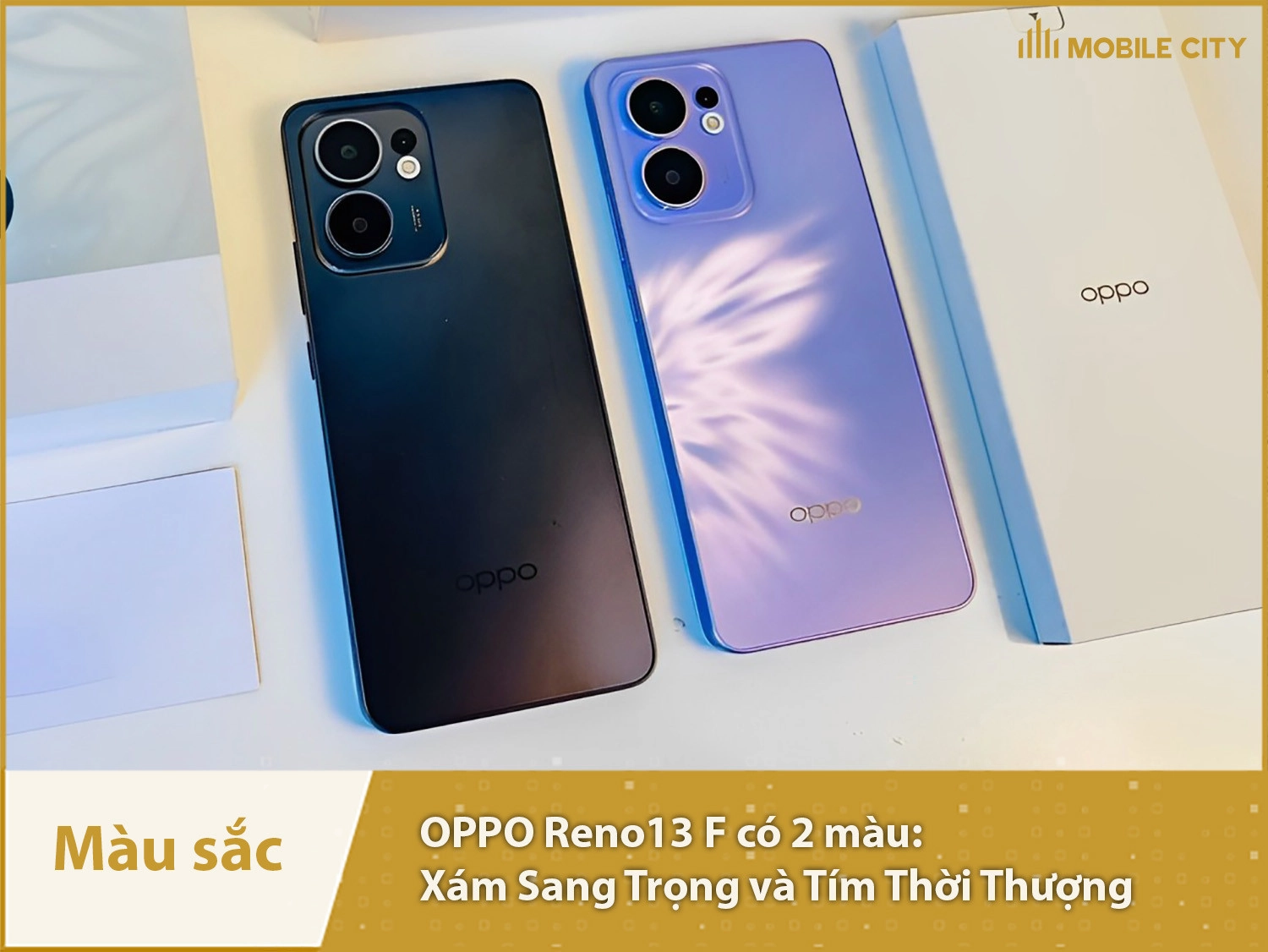 OPPO Reno13 F cung cấp 2 màu sắc