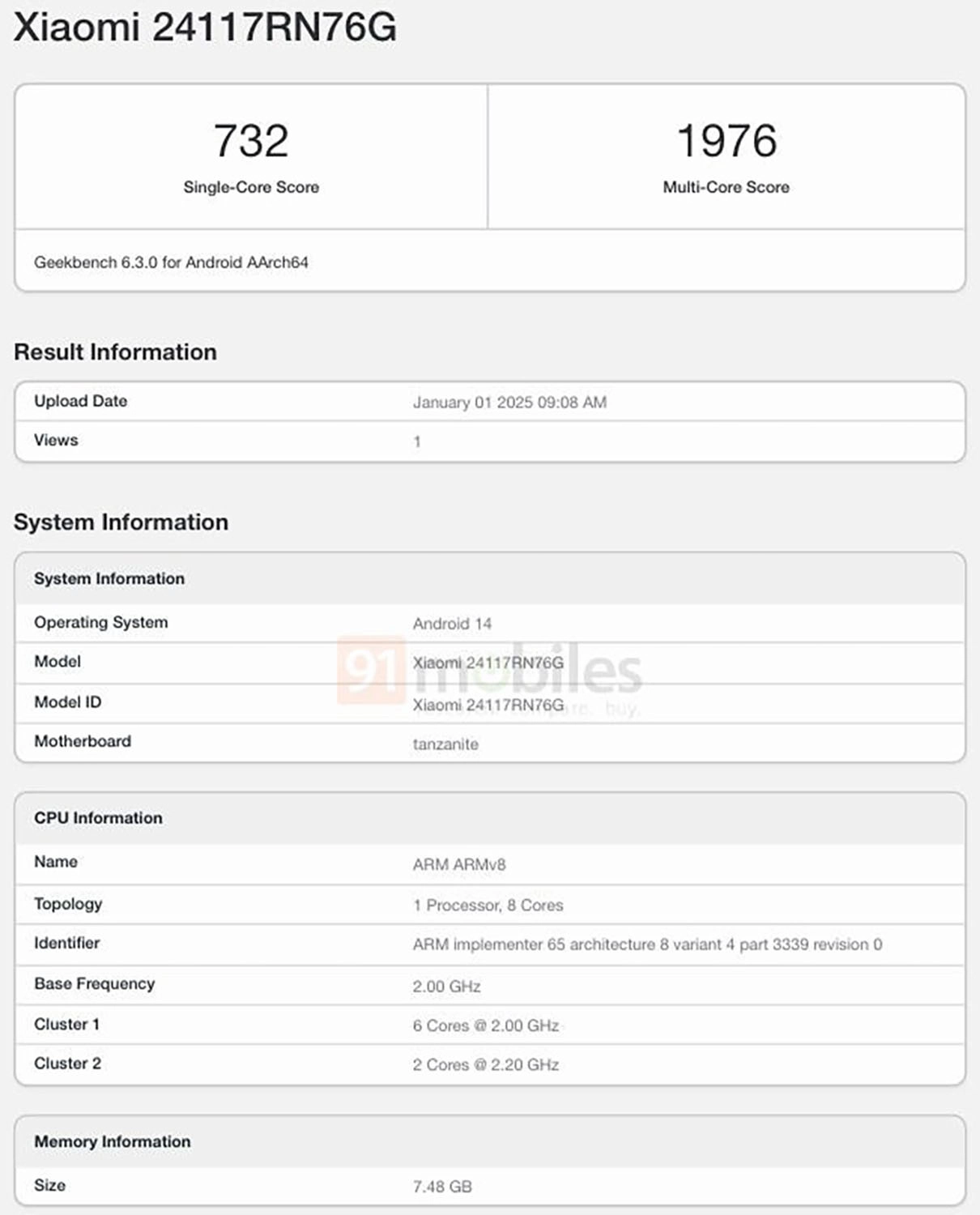 Redmi Note 14 4G vừa xuất hiện trên Geekbench