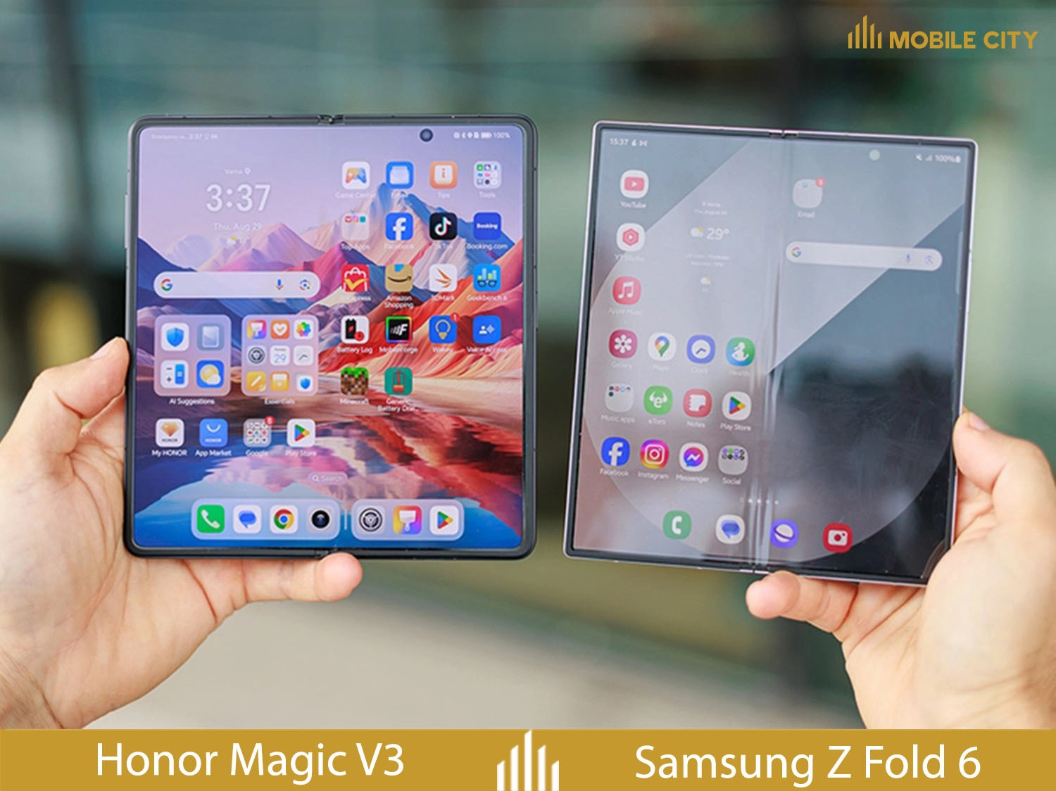 So sánh màn hình Honor Magic V3 vs Samsung Z Fold 6