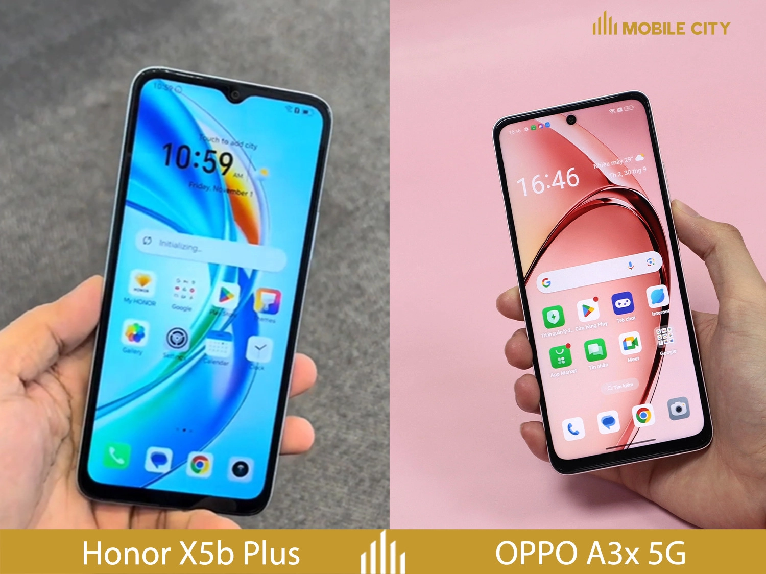 Màn hình OPPO A3x 5G có kích thước nhỉnh hơn