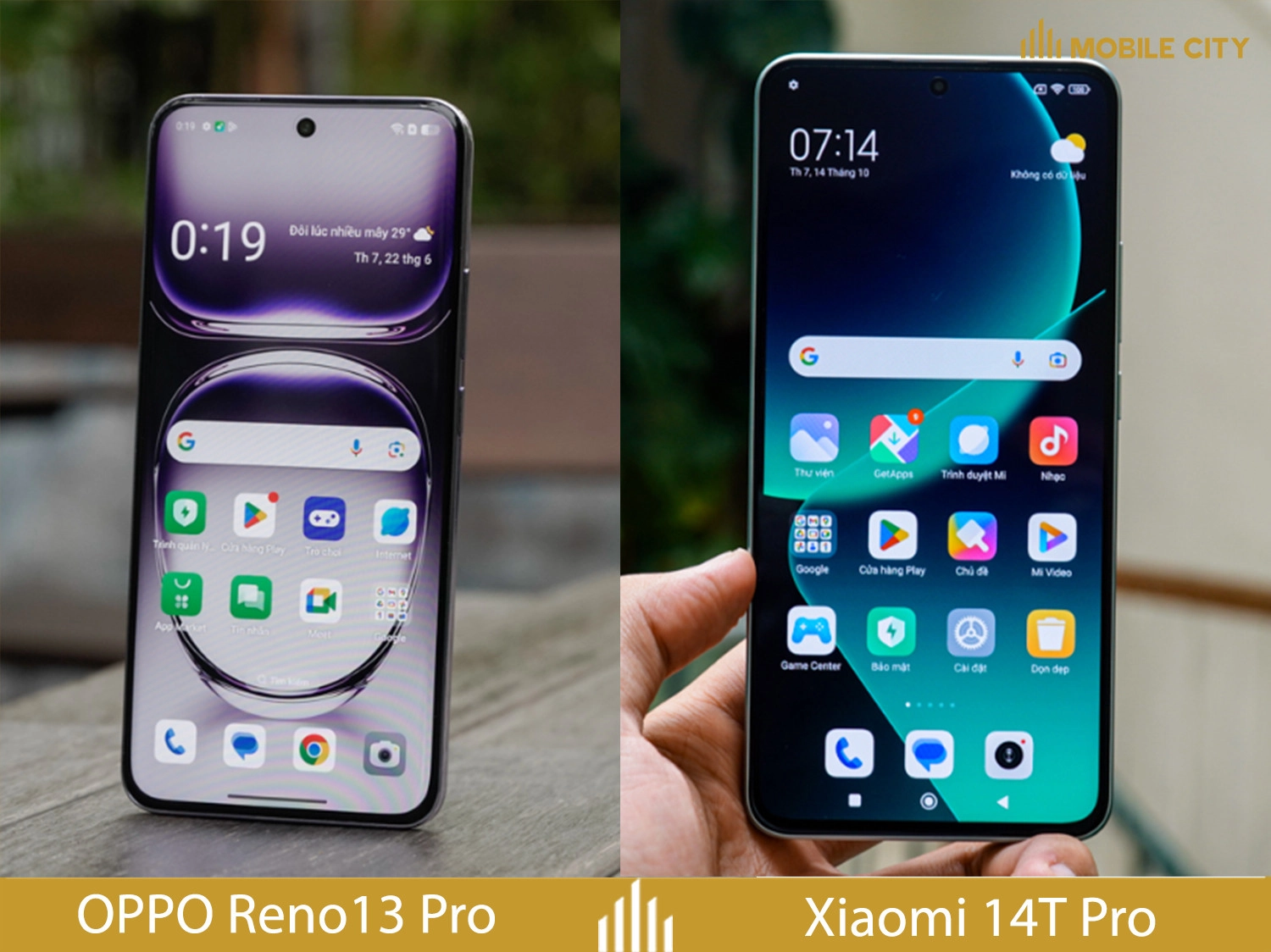 So sánh màn hình OPPO Reno13 Pro vs Xiaomi 14T Pro