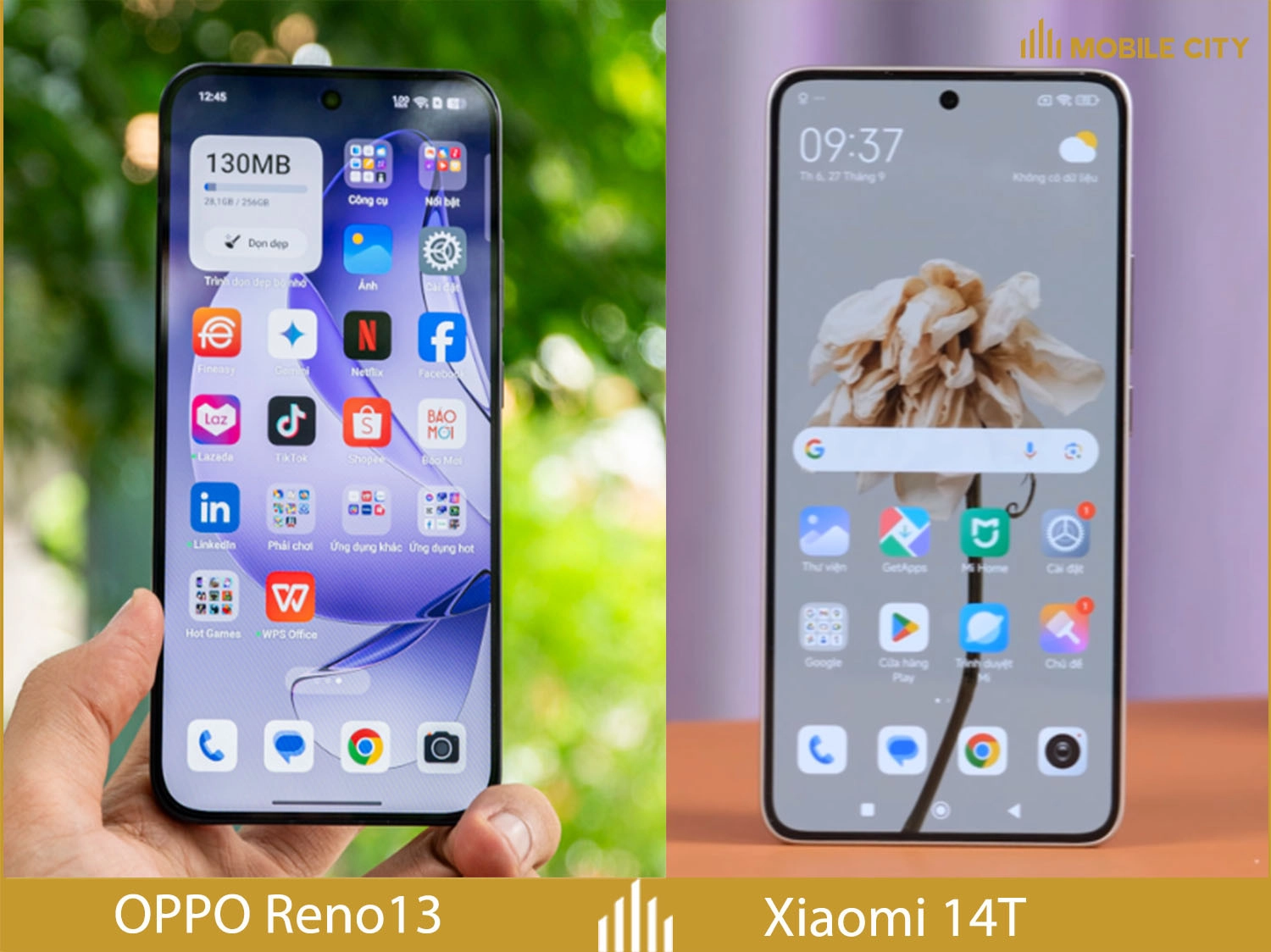 So sánh màn hình OPPO Reno13 vs Xiaomi 14T