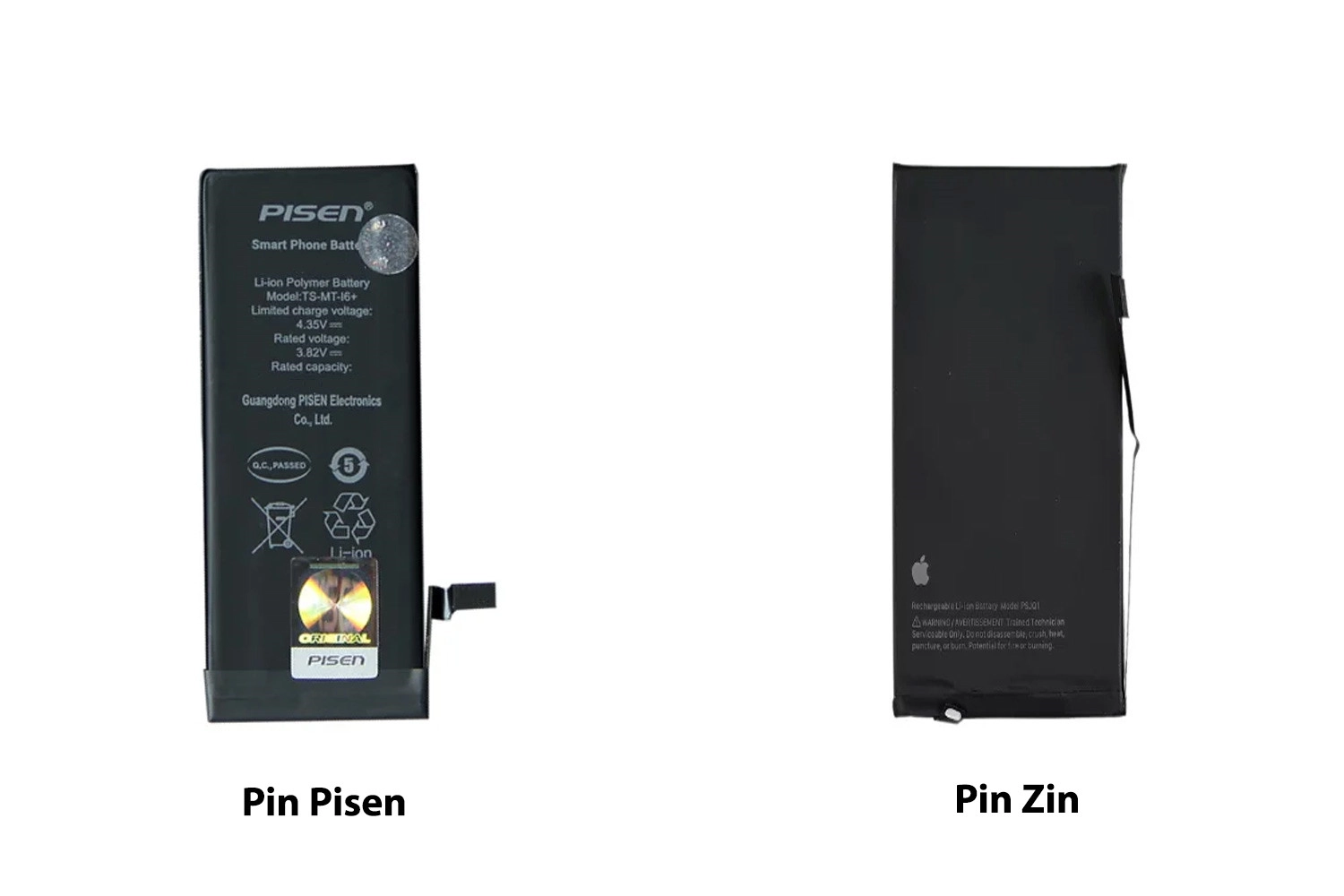 Thay Pin Pisen iPhone 16 Plus, So sánh Pin Pisen với Pin Chính hãng