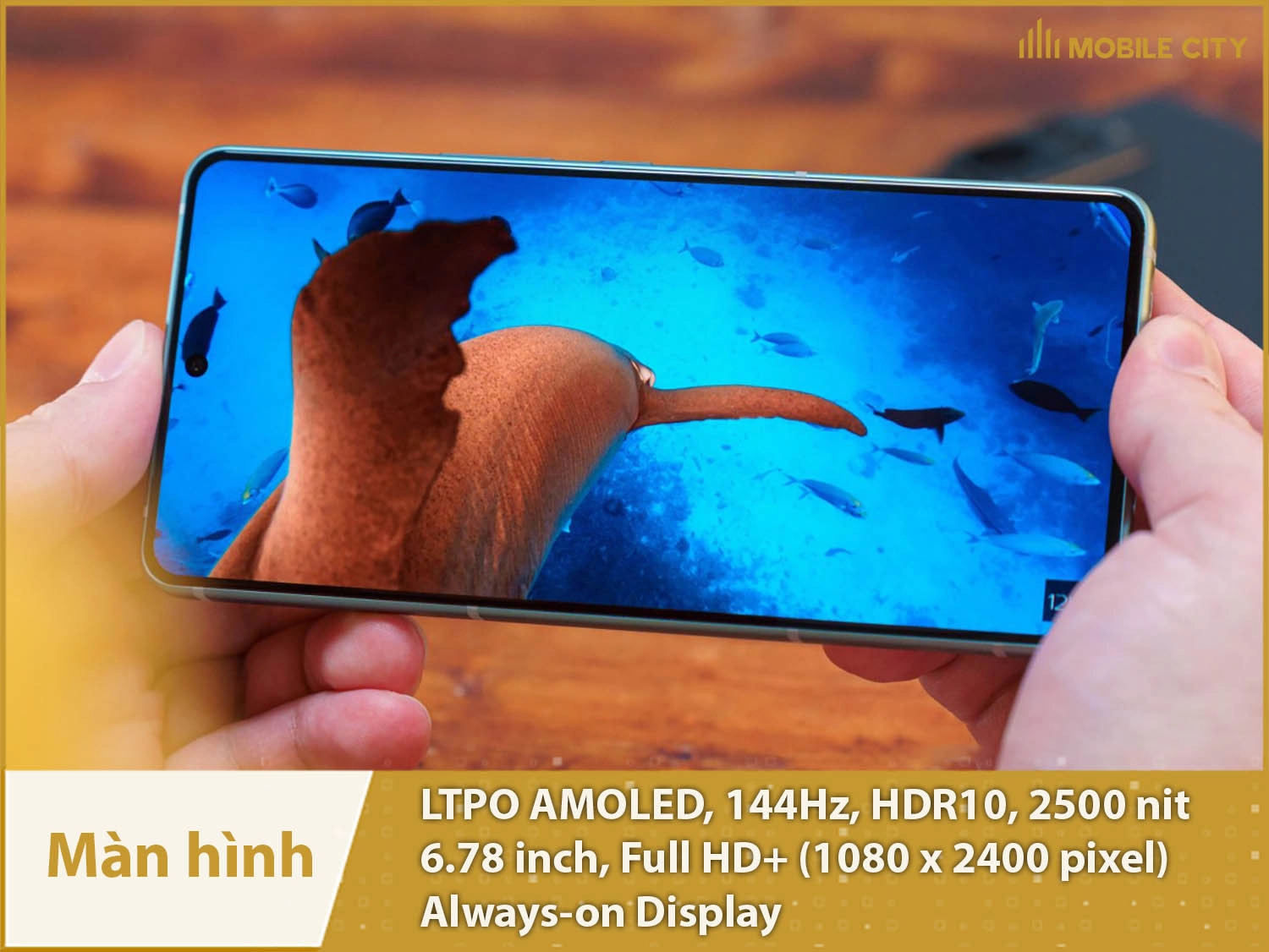 Màn hình LTPO AMOLED 144Hz xuất sắc