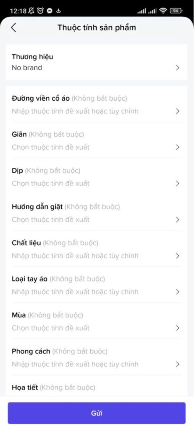 Thuộc tính sản phẩm