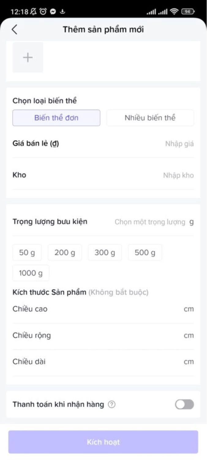 Biến thể sản phẩm