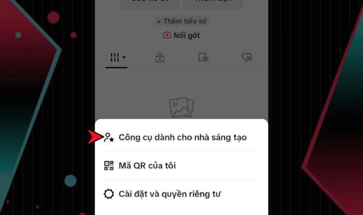 Chọn Công cụ dành cho nhà sáng tạo