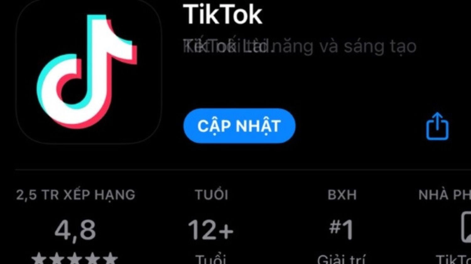 Mở ứng dụng TikTok