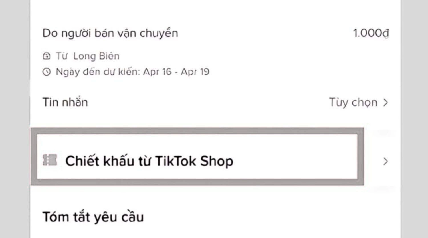 Chọn ưu đãi từ TikTok Shop 