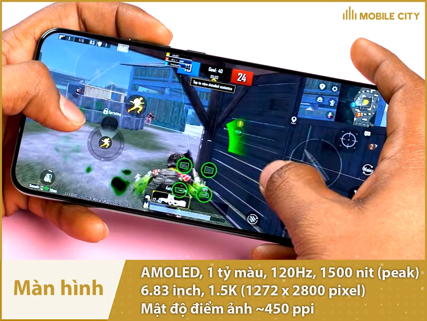 Màn hình AMOLED 1 tỷ màu, 6,83 inch 1.5K và độ sáng 1500nit