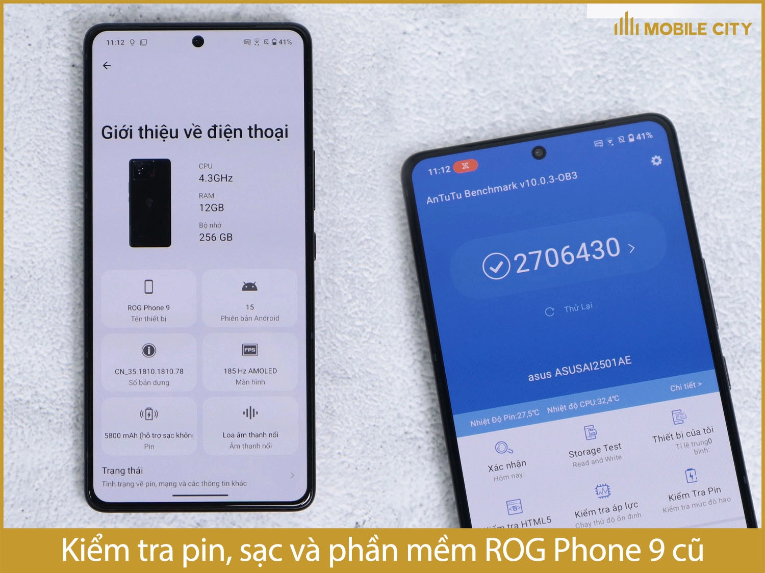 Kiểm tra pin, sạc và phần mềm