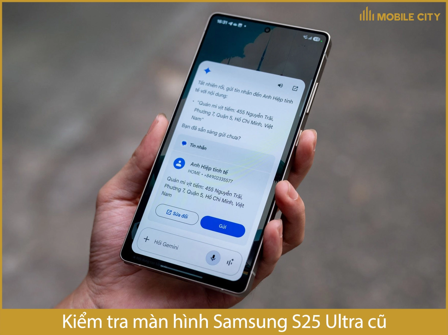 Kiểm tra màn hình Samsung S25 Ultra cũ