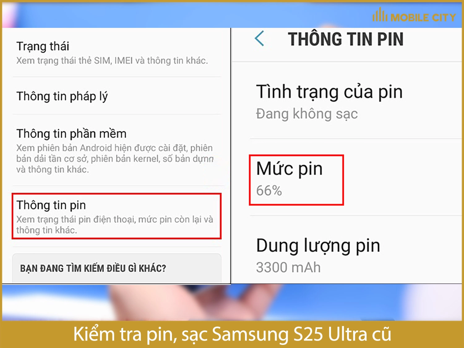 Kiểm tra chất lượng pin, tình trạng sạc