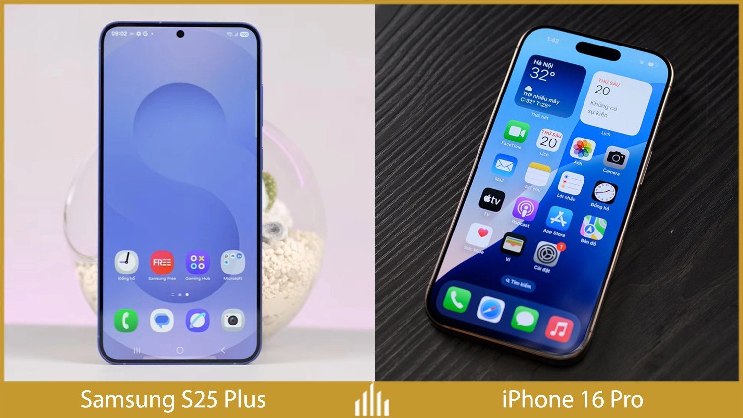 So sánh Samsung S25 Plus vs iPhone 16 Pro: Màn hình