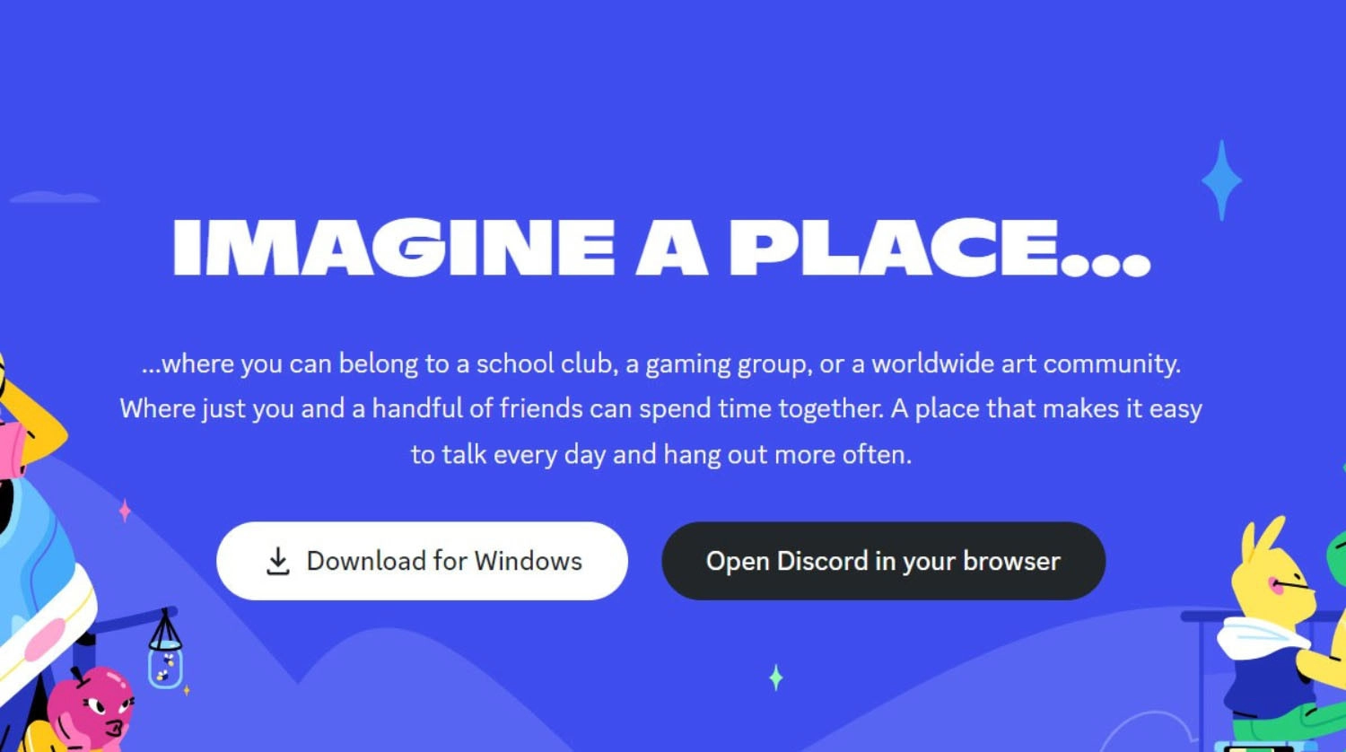 Chọn Mở Discord trên trình duyệt hoặc Tải về cho Windows