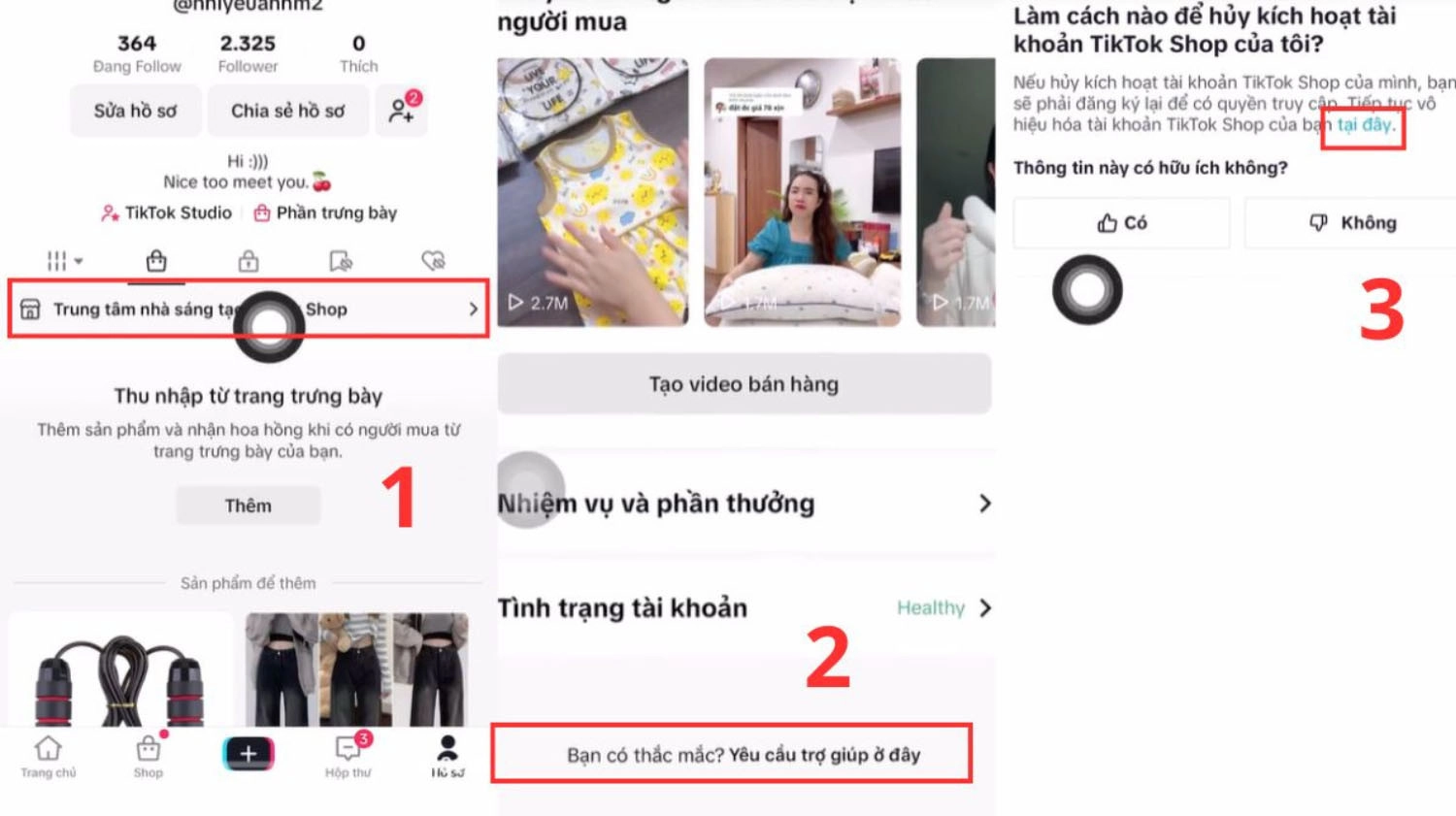 Cách xóa phần trưng bày trên Tiktok đơn giản