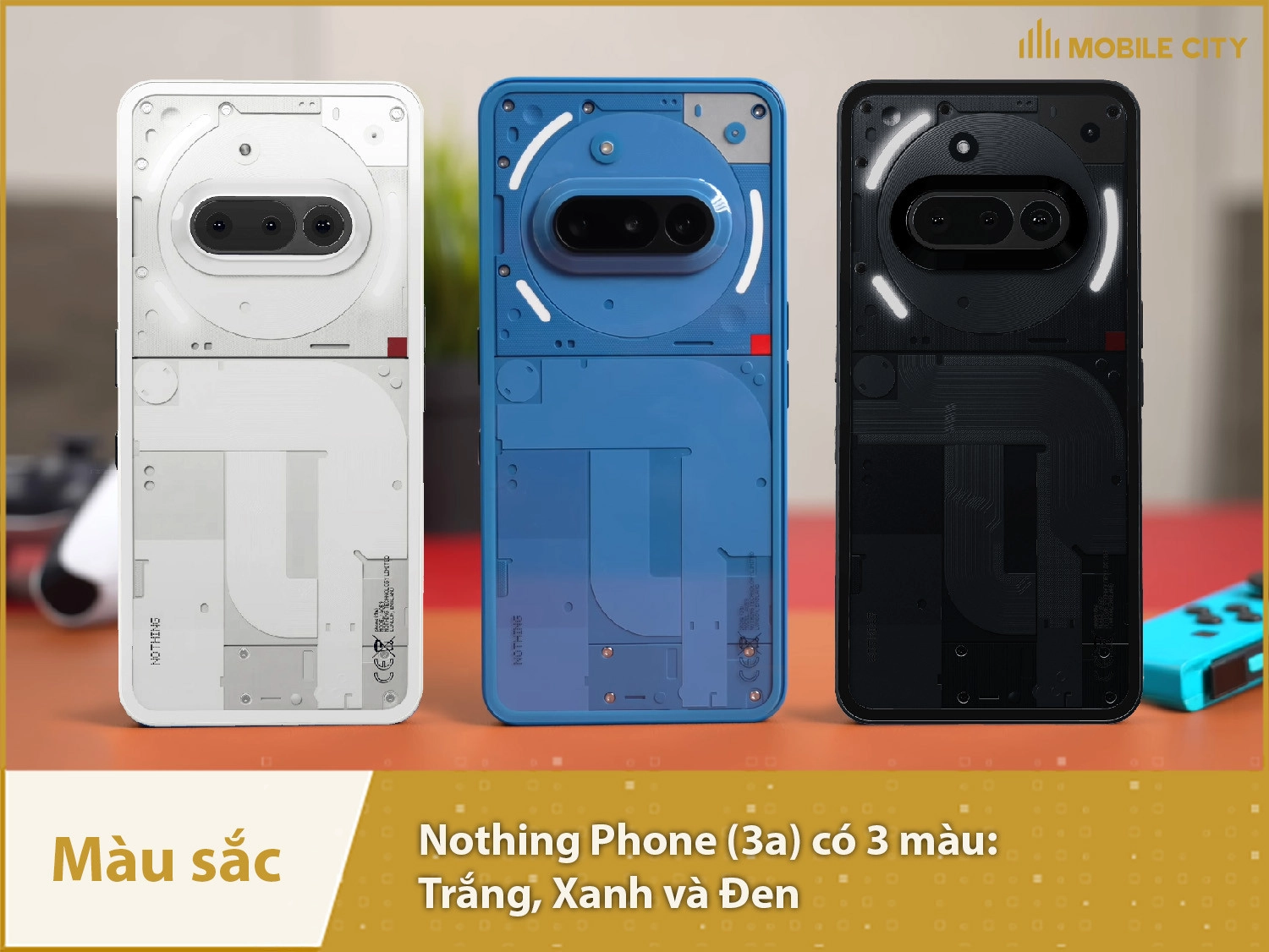 Nothing Phone (3a) có 3 màu sắc tùy chọn
