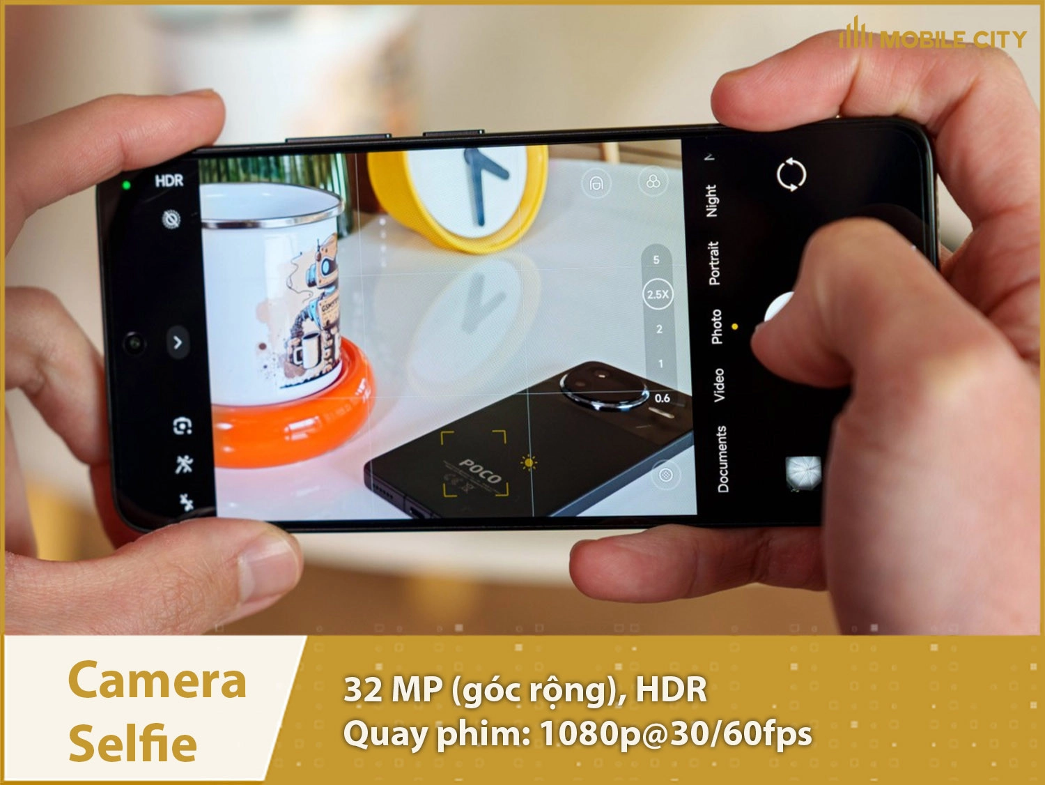 Camera selfie 32MP; Quay phim 1080p