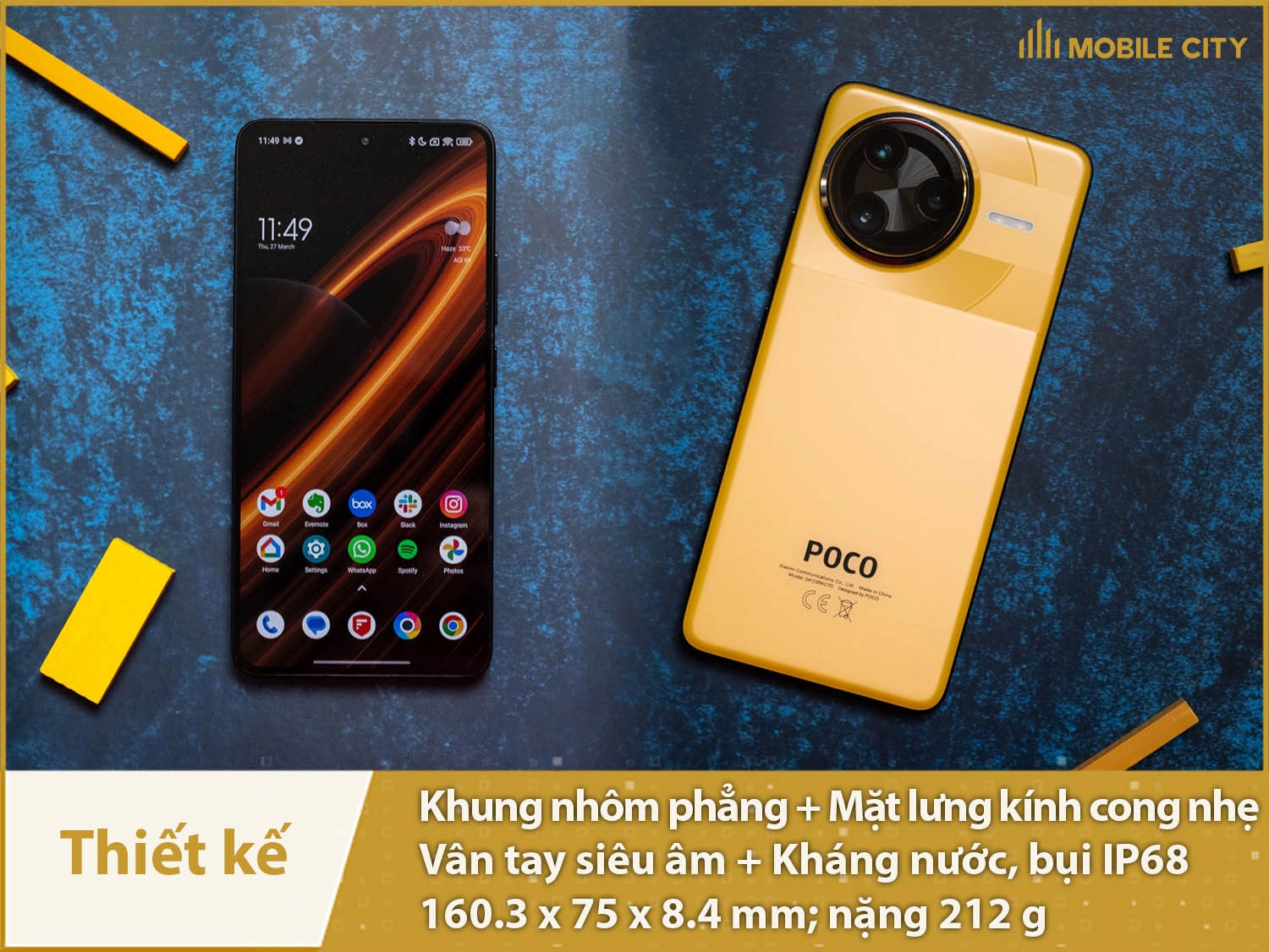 Thiết kế cao cấp có IP68