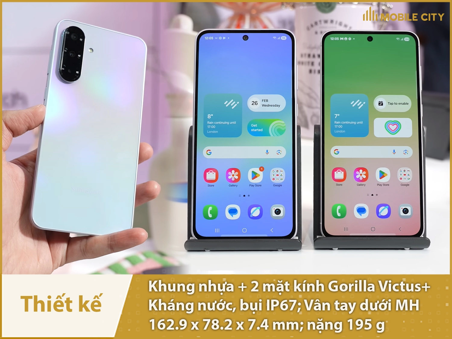 Thiết kế vuông vức, sang trọng, có IP67